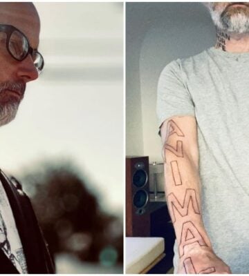 Moby shocks fans after revealing huge vegan tattoos on both arms  NZ Herald