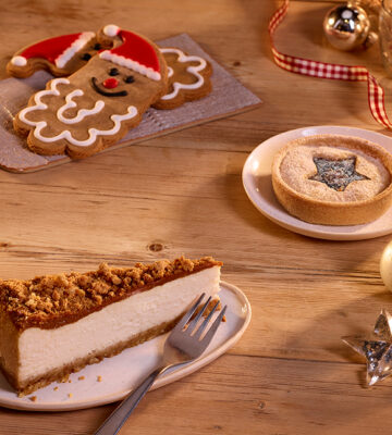 Costa's vegan menu featuring vegan gingerbread, biscoff cheesecake and mice tart