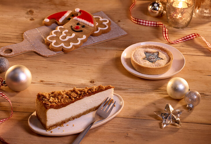 Costa's vegan menu featuring vegan gingerbread, biscoff cheesecake and mice tart