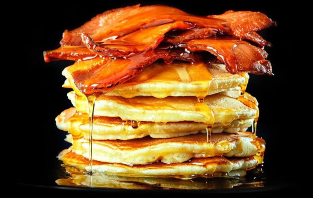 Vegan Bacon on pancakes