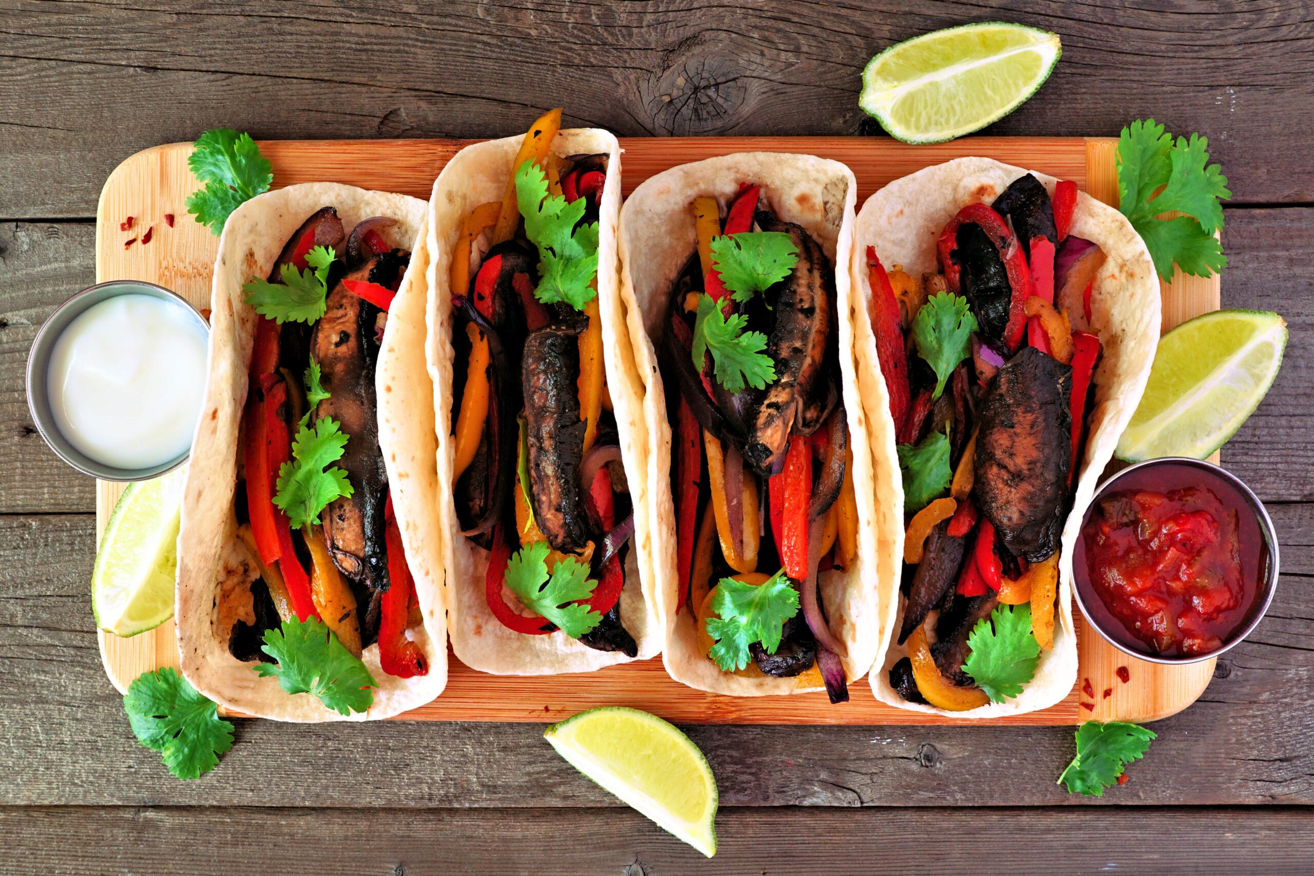 Portobello mushroom vegan fajitas