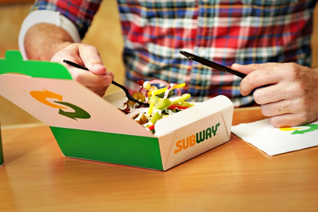 Subway salad box