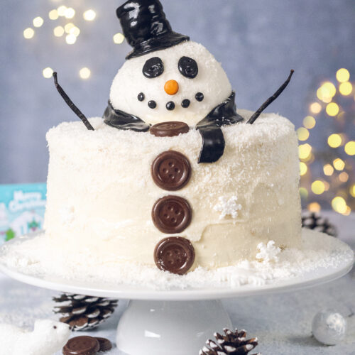 Snowman Cake - Maria's Mixing Bowl Snowman Cake