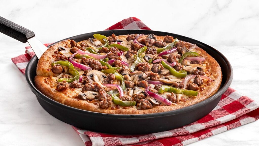 Pizza Hut Beyond Meat pie, which is served in Puerto Rico