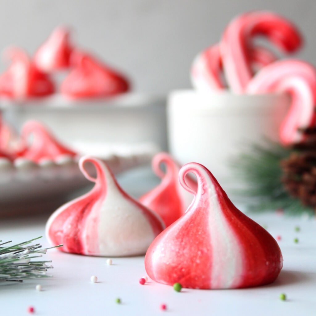 Peppermint Meringue Kisses