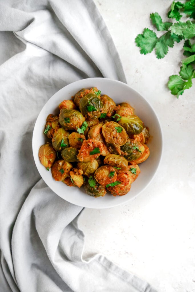 curried brussels sprouts