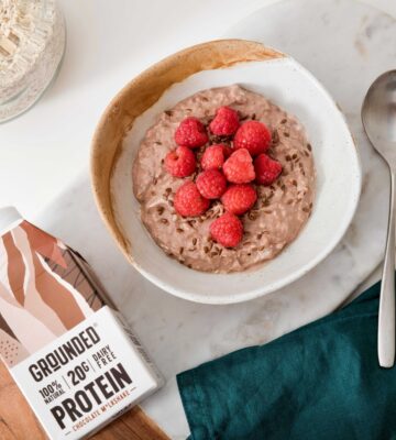 overnight soaked protein oats grounded