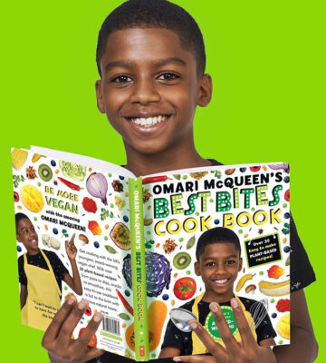 12-Year-Old Entrepreneur Turned TV Chef Omari McQueen Launches Vegan Cookbook