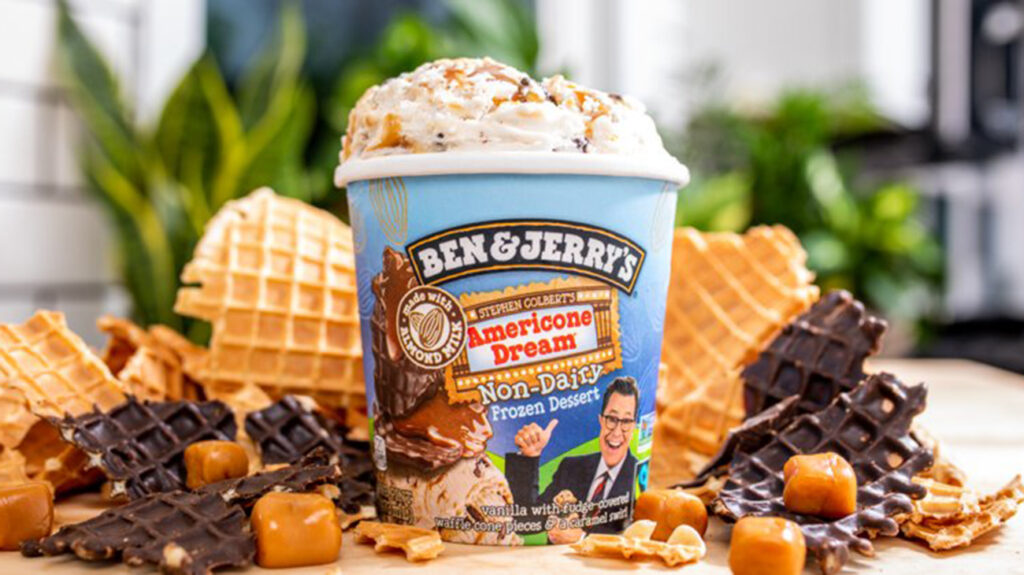 Ben & Jerry's Vegan Americone Dream Ice Cream Inspired By TV Host Stephen Colbert
