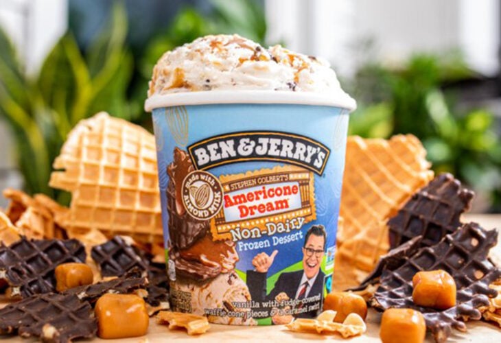 Ben & Jerry's Vegan Americone Dream Ice Cream Inspired By TV Host Stephen Colbert
