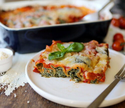 Spinach and "Ricotta" Cannelloni