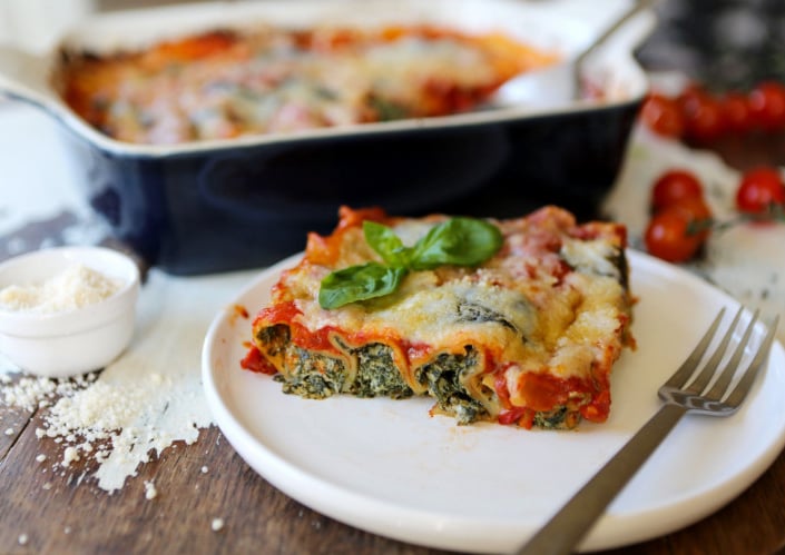 Spinach and "Ricotta" Cannelloni