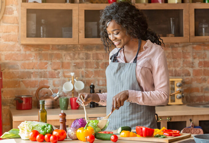Woman following a plant-based diet