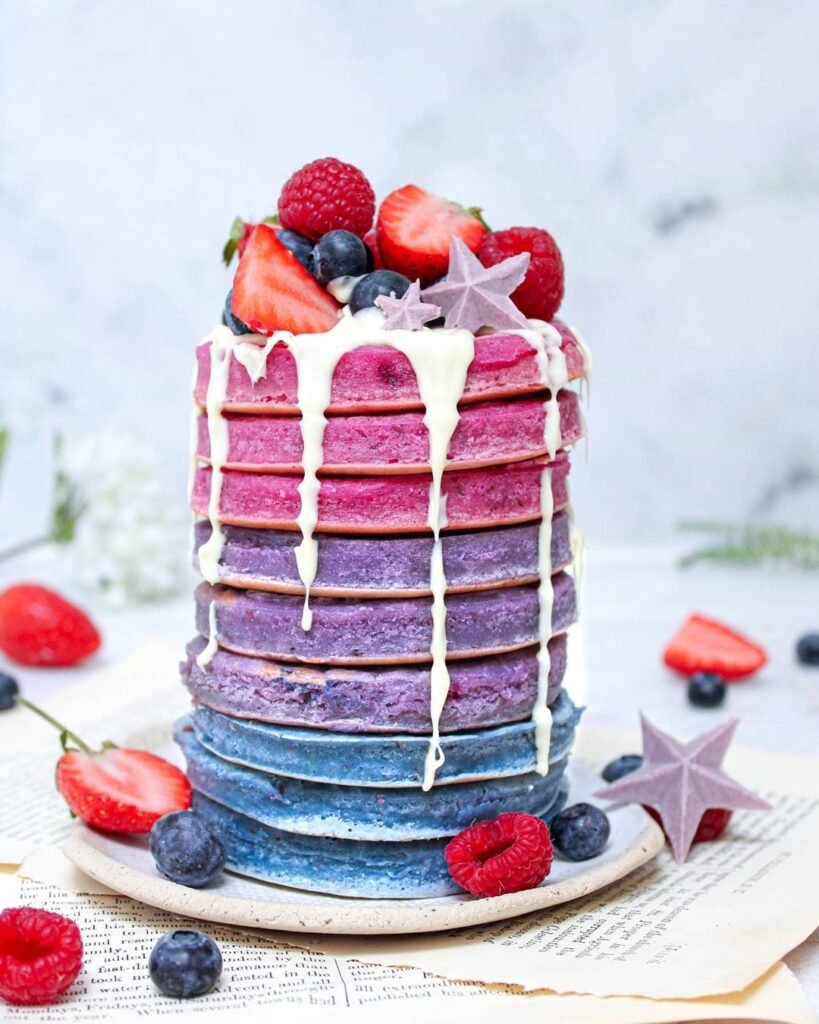 Vegan Unicorn Pancakes