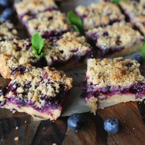 Easy Berry Crumble Slices