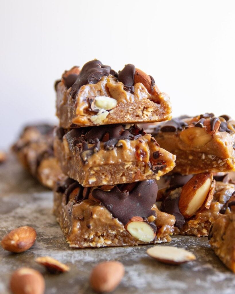 Almond Butter Snickers Bars