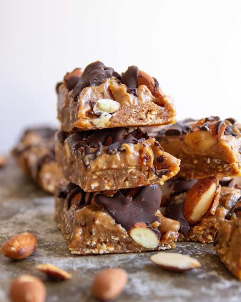 Almond Butter Snickers Bars