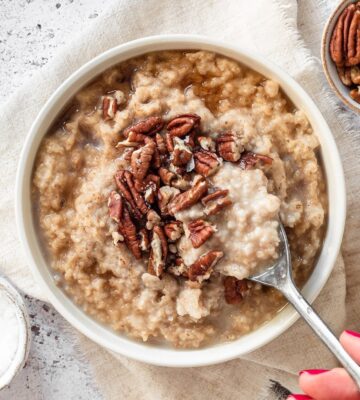 Salted Maple Pecan Porridge