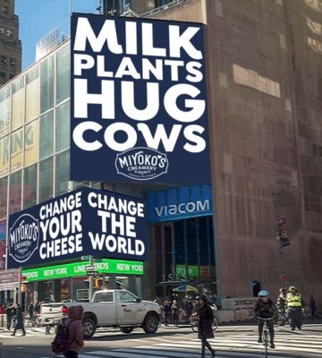 Miyoko's unveil giant billboards to encourage thousands of people to ditch dairy