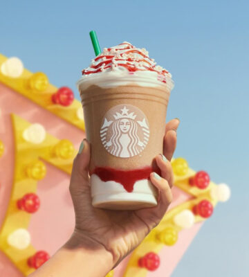 Strawberry Funnel Cake Frappuccino