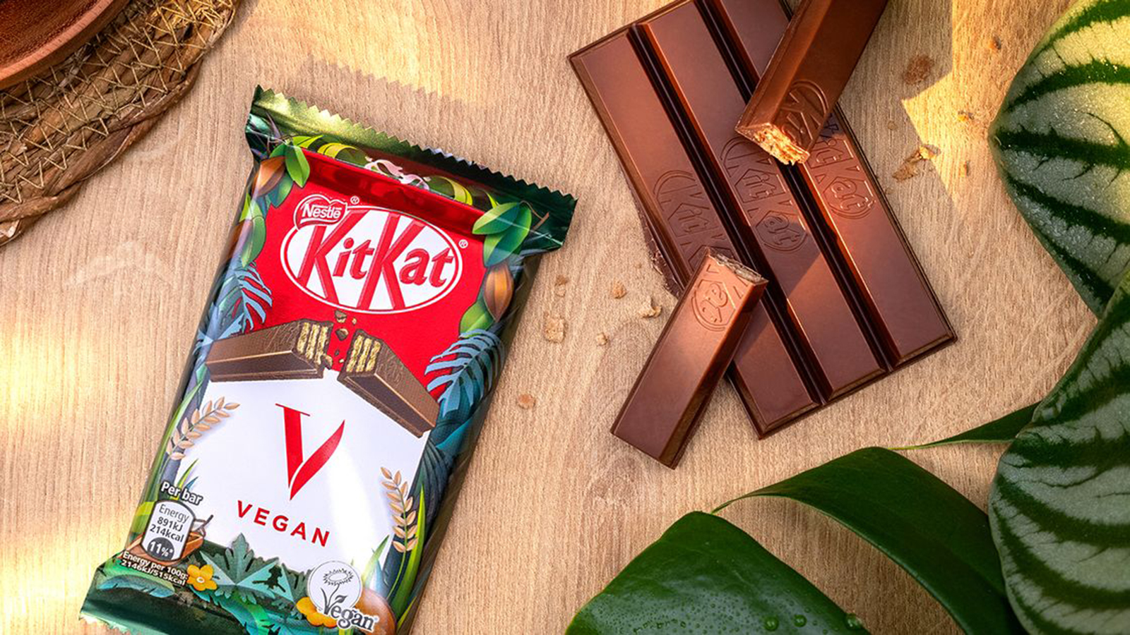 Vegan KitKat chocolate bar by Nestlé