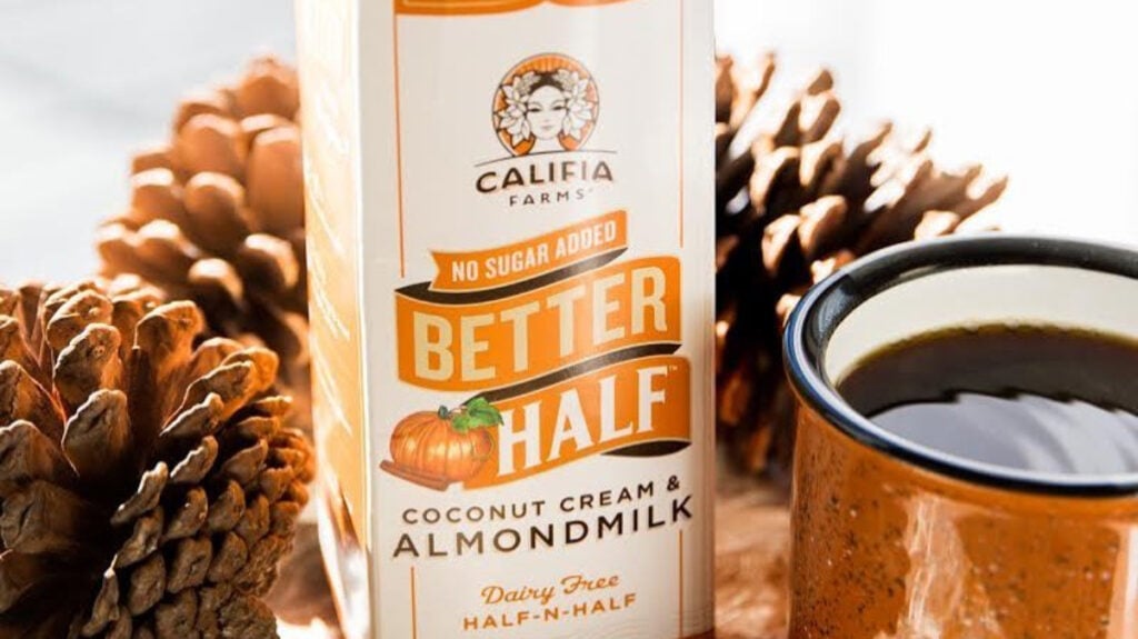 califia farm brand Better Half coffee creamer, almond milk flavor
