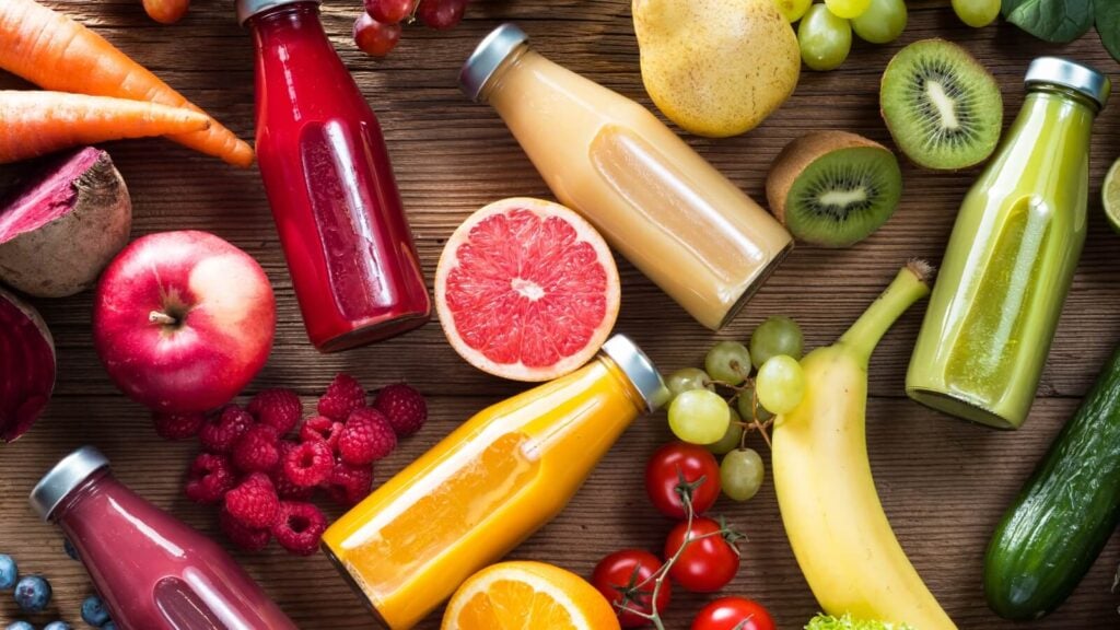 Vegan Juices Healthy Fruits Vegetables