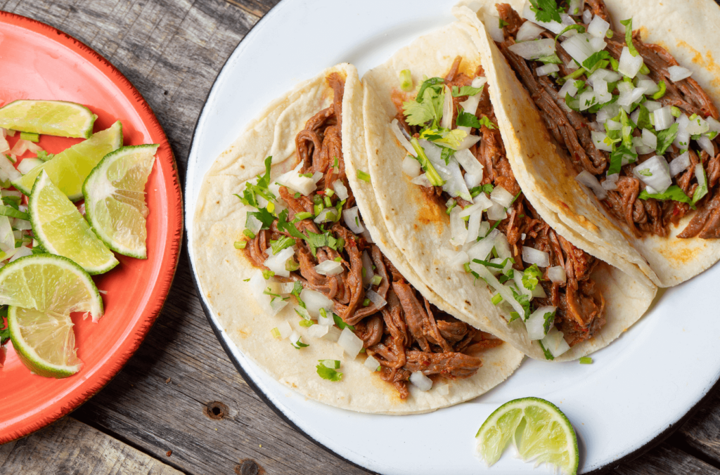 meaty tacos on a plate