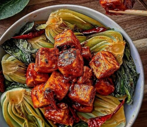 Sweet & Sour Tofu & Tangy Asian Greens