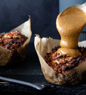 Banana Walnut Oat Muffins