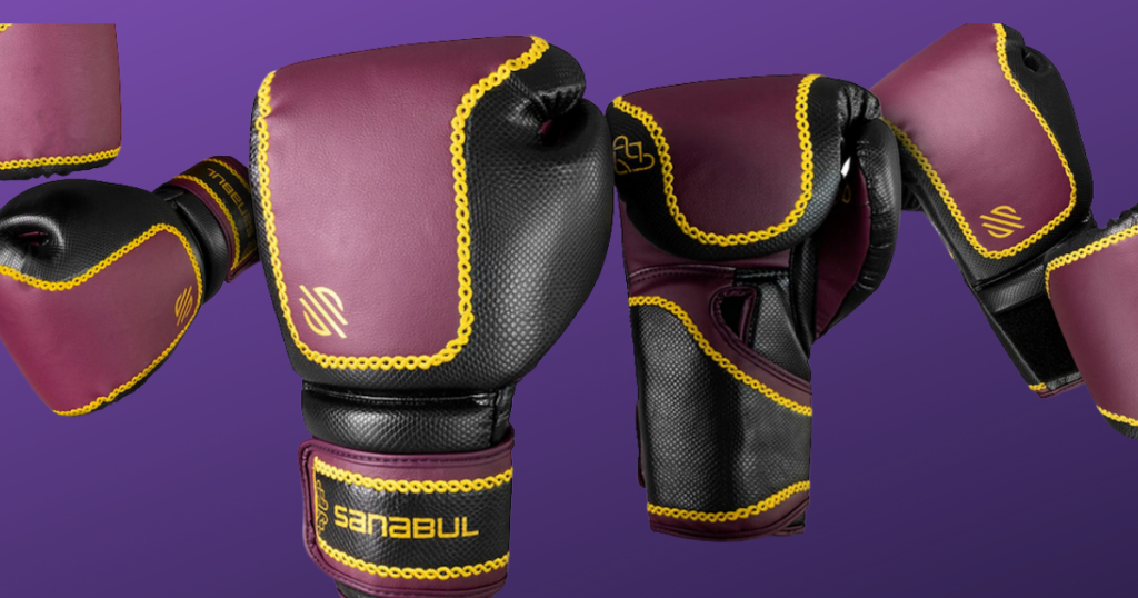 Boxing gloves made from vegan grape leather