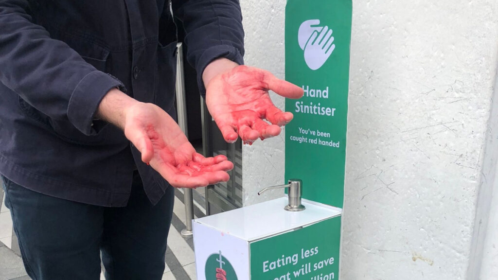 Fake blood catches shoppers out