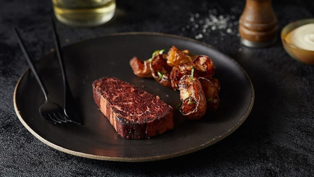 Redefine Meat 3D-Printed Plant-Based Faux Steaks in Photos