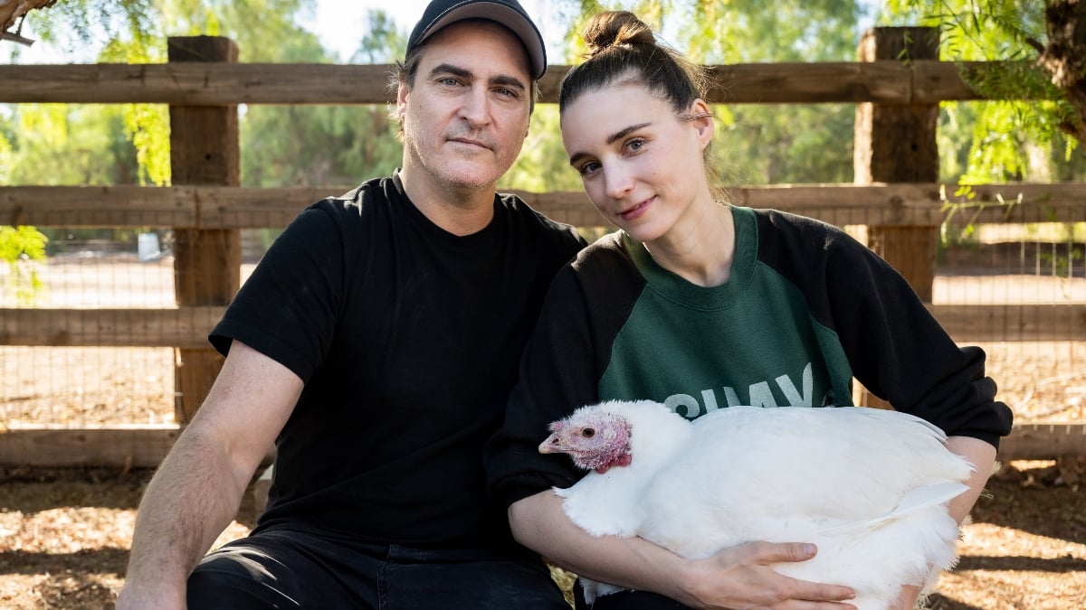 Joaquin Phoenix and Rooney Mara endorse Adopt a Turkey program this Thanksgiving