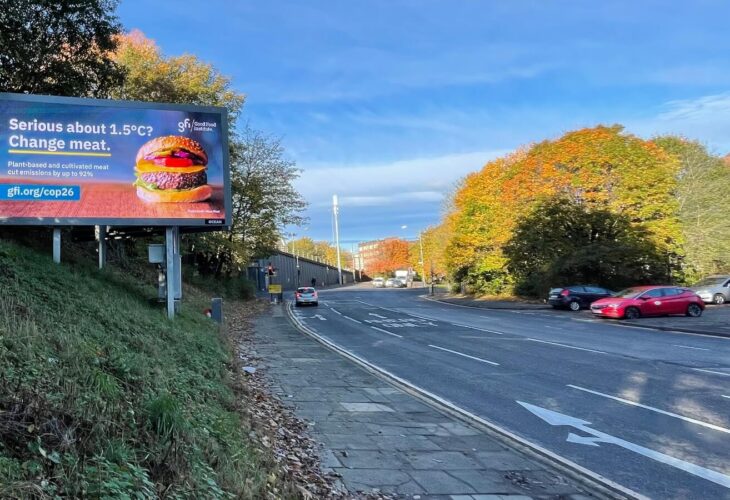 Billboard next to a motorway
