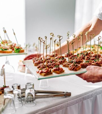 plate of catering food