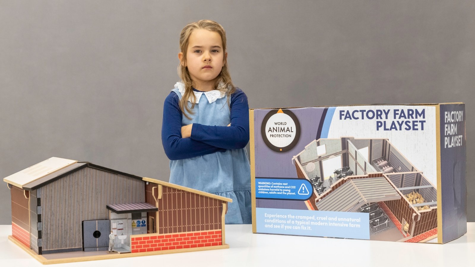 World Animal Protection has launched a factory farm playset for Christmas