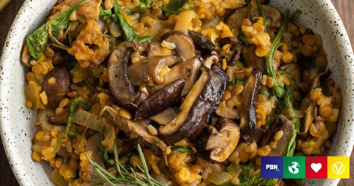 This Vegan Mushroom Lentil Risotto Is High In Protein And Takes Under ...