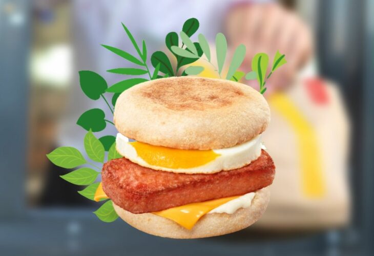 McDonald's sandwich featuring vegan Omnipork meat