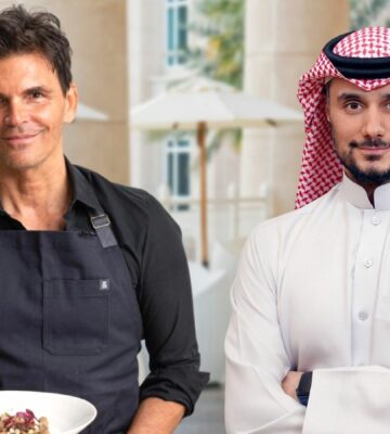Chef Matthew Kenney and Prince Khaled bin Alwaleed Al Saud