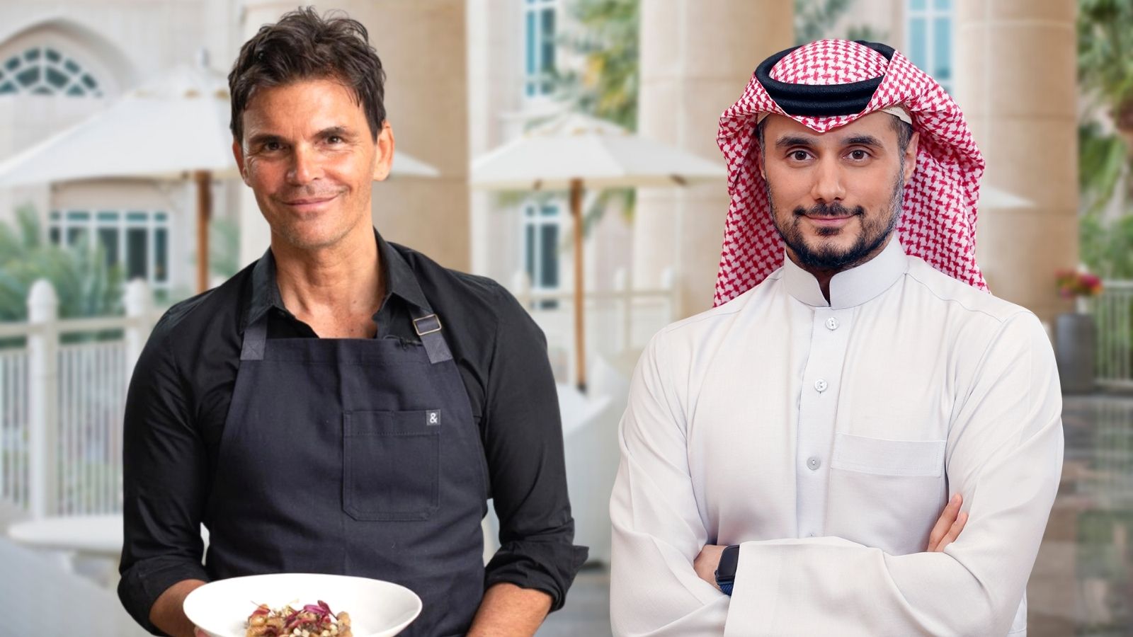 Chef Matthew Kenney and Prince Khaled bin Alwaleed Al Saud