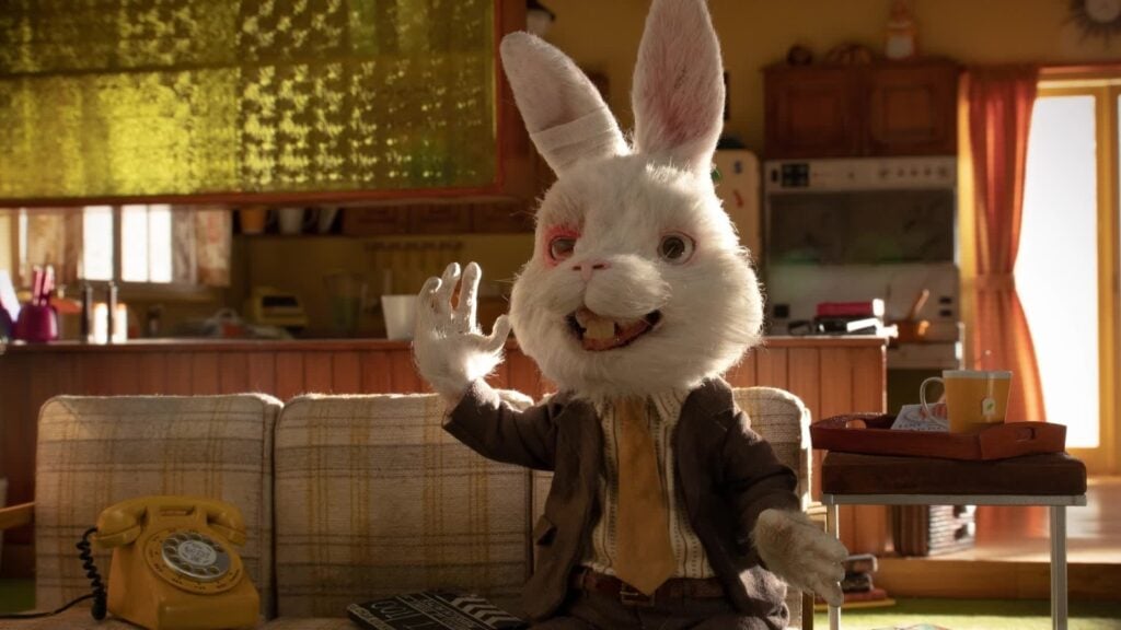 A still of the rabbit from Save Ralph