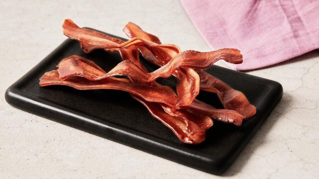 A pile of Umaro's vegan bacon