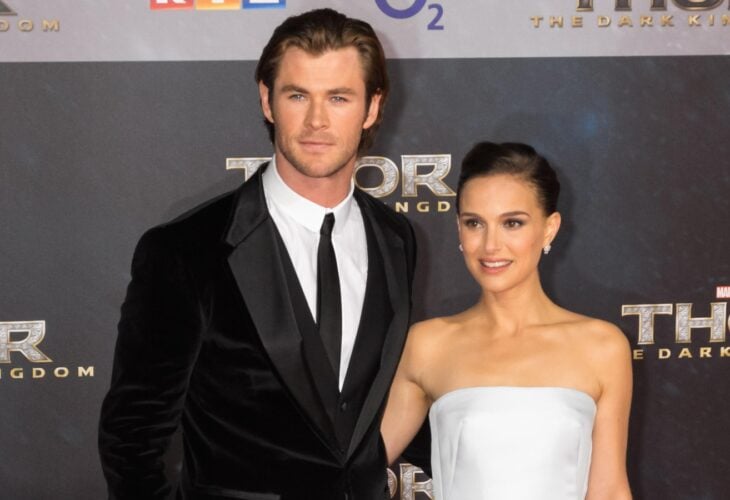 Chris Hemsworth and Natalie Portman on the red carpet at the German premiere of - Thor - The Dark Kingdom