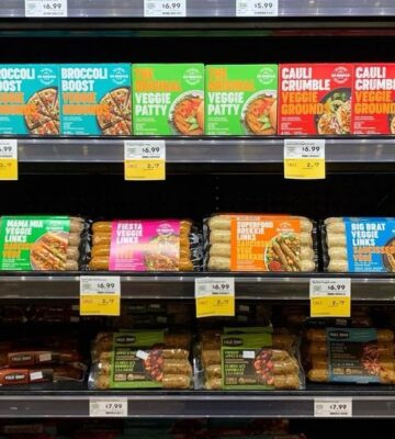 Big Mountain Foods plant-based foods on the shelves