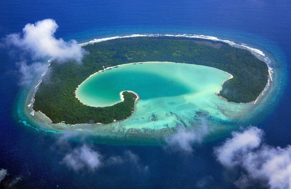 An atoll in the Maldives and its sunny climate