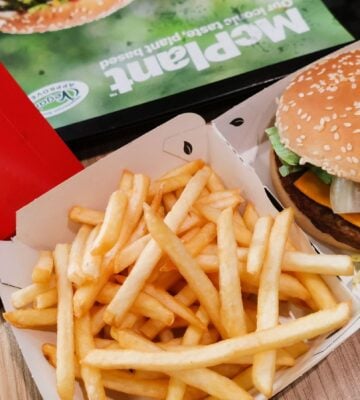 McDonald's McPlant burger and fries