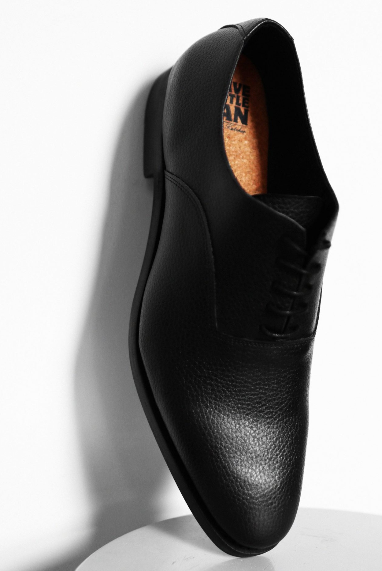 A vegan leather shoe