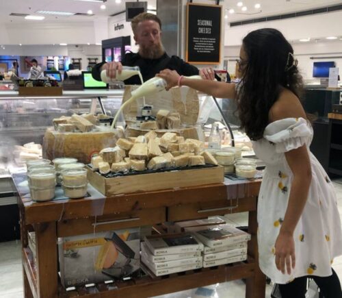 Animal Rebellion activists pour milk in high end supermarkets