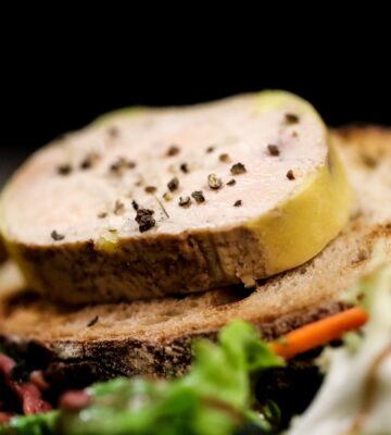 foie gras and salad